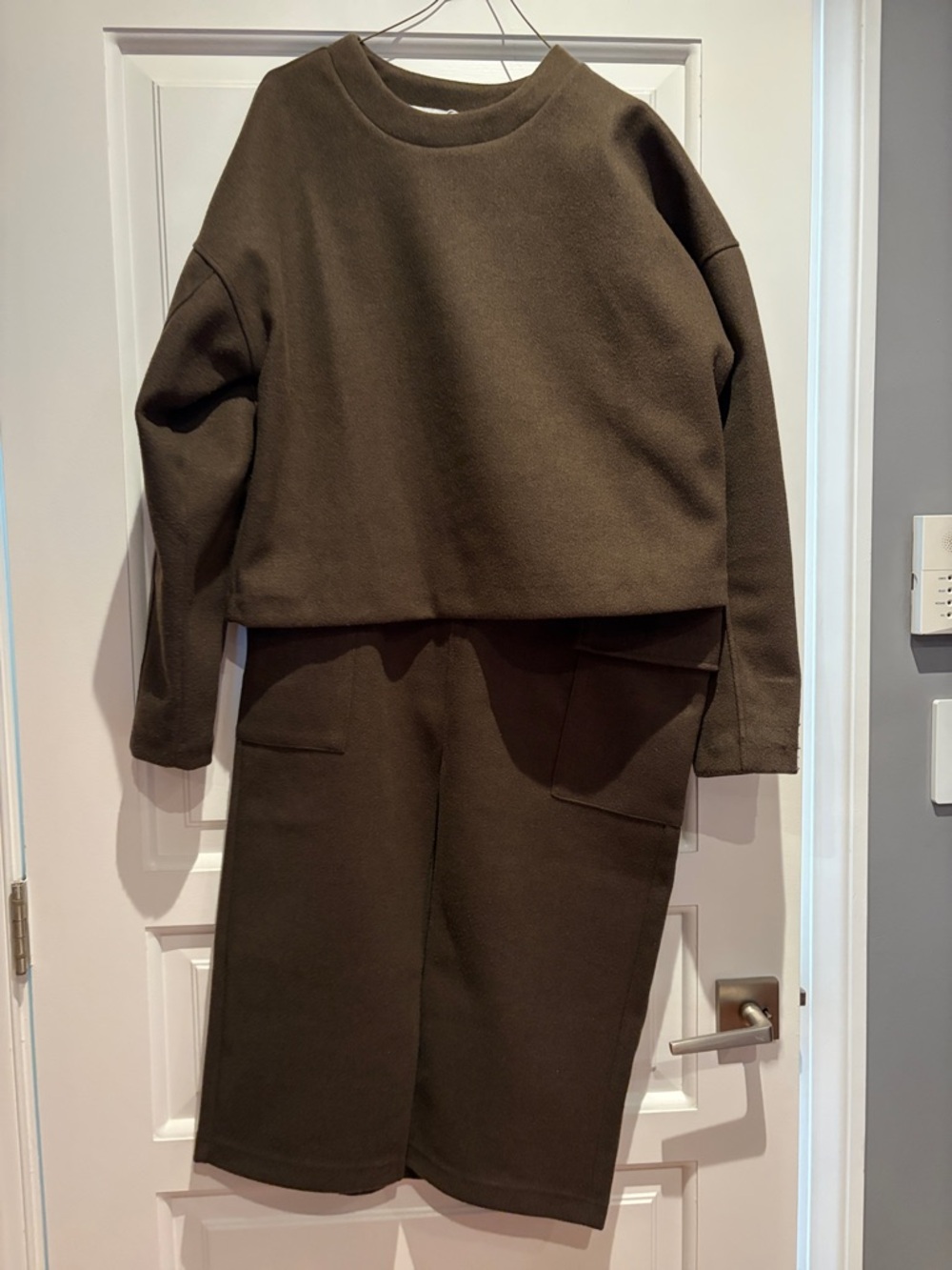 Mango Dark Brown Two-Piece Skirt Set